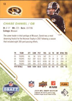 2009 Upper Deck Draft Edition - Green #13 Chase Daniel Back