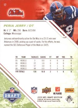 2009 Upper Deck Draft Edition - Green #17 Peria Jerry Back