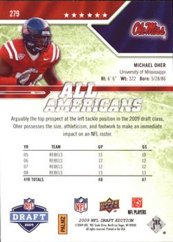 2009 Upper Deck Draft Edition - Green #279 Michael Oher Back