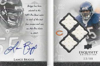 2009 Upper Deck Exquisite Collection - Autobiography Jersey Signatures #AB-BR Lance Briggs Front