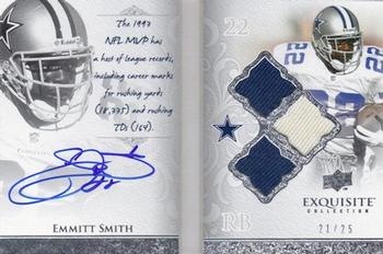 2009 Upper Deck Exquisite Collection - Autobiography Jersey Signatures #AB-ES Emmitt Smith Front