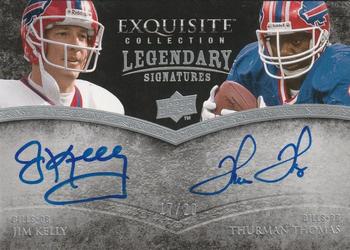 2009 Upper Deck Exquisite Collection - Legendary Signatures Dual #LC-KT Jim Kelly / Thurman Thomas Front