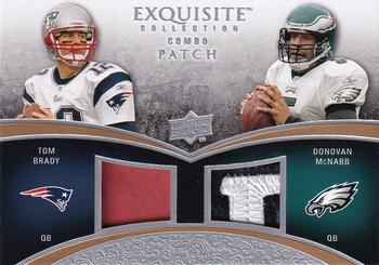 2009 Upper Deck Exquisite Collection - Patch Combos #CP-MB Donovan McNabb / Tom Brady Front