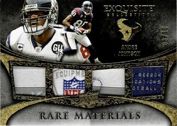 2009 Upper Deck Exquisite Collection - Rare Materials Gold #4-AJ Andre Johnson Front