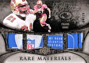 2009 Upper Deck Exquisite Collection - Rare Materials Gold #4-FG Frank Gore Front