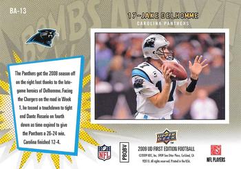 2009 Upper Deck First Edition - Bombs Away #BA-13 Jake Delhomme Back