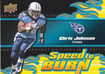 2009 Upper Deck First Edition - Speed to Burn #SB-3 Chris Johnson Front
