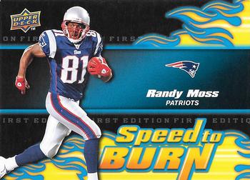 2009 Upper Deck First Edition - Speed to Burn #SB-6 Randy Moss Front