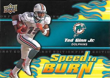 2009 Upper Deck First Edition - Speed to Burn #SB-7 Ted Ginn Jr. Front