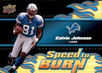 2009 Upper Deck First Edition - Speed to Burn #SB-20 Calvin Johnson Front