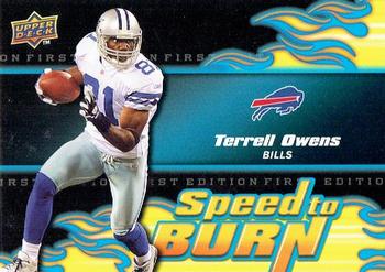 2009 Upper Deck First Edition - Speed to Burn #SB-25 Terrell Owens Front