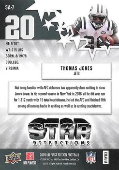 2009 Upper Deck First Edition - Star Attractions #SA-7 Thomas Jones Back