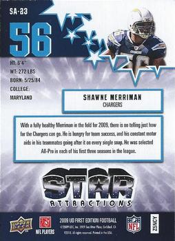 2009 Upper Deck First Edition - Star Attractions #SA-23 Shawne Merriman Back