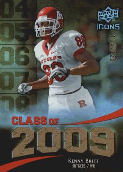 2009 Upper Deck Icons - Class of 2009 Gold #2009-KB Kenny Britt Front