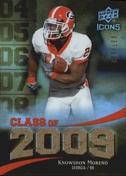 2009 Upper Deck Icons - Class of 2009 Gold #2009-KM Knowshon Moreno Front