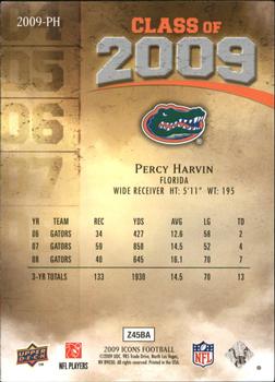 2009 Upper Deck Icons - Class of 2009 Silver #2009-PH Percy Harvin Back