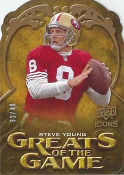 2009 Upper Deck Icons - Greats of the Game Die Cut #GG-SY Steve Young Front