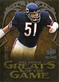 2009 Upper Deck Icons - Greats of the Game Gold 199 #GG-DB Dick Butkus Front