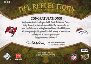 2009 Upper Deck Icons - NFL Reflections Jerseys #RF-BB Champ Bailey / Ronde Barber Back