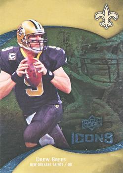 2009 Upper Deck Icons - Rainbow Foil #40 Drew Brees Front