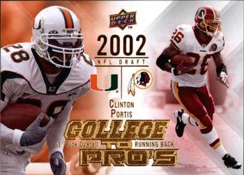 2009 Upper Deck Rookie Exclusives - College to Pros #CTP-PO Clinton Portis Front