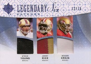 2009 Upper Deck Ultimate Collection - Ultimate Legendary Six Jerseys Patches #15 Bob Lilly / Emmitt Smith / Jerry Rice / Roger Craig / Steve Young / Troy Aikman Front