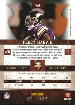 2010 Panini Plates & Patches #54 Percy Harvin  Back