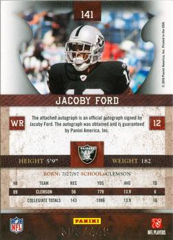 2010 Panini Plates & Patches #141 Jacoby Ford  Back