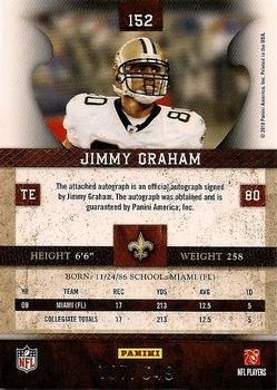 2010 Panini Plates & Patches #152 Jimmy Graham  Back