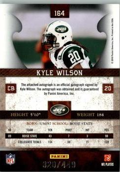 2010 Panini Plates & Patches #164 Kyle Wilson  Back