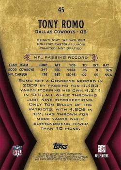 2010 Topps Supreme #45 Tony Romo  Back