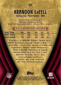 2010 Topps Supreme #69 Brandon LaFell  Back