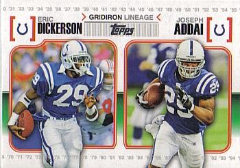 2010 Topps - Gridiron Lineage #GL-DA Eric Dickerson / Joseph Addai Front