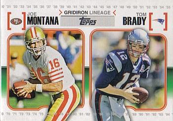 2010 Topps - Gridiron Lineage #GL-MOB Joe Montana / Tom Brady Front