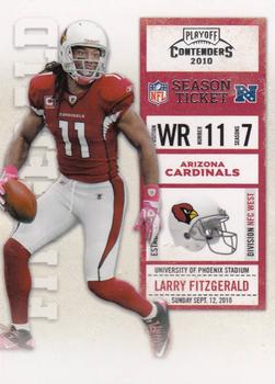 2010 Playoff Contenders #001 Larry Fitzgerald Front