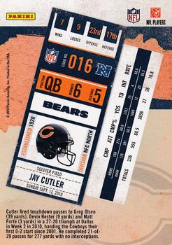 2010 Playoff Contenders #016 Jay Cutler Back