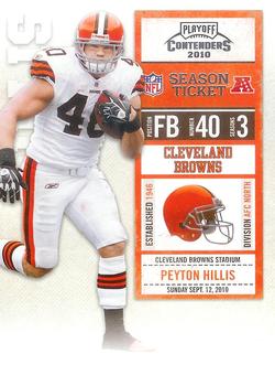 2010 Playoff Contenders #024 Peyton Hillis Front
