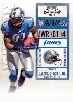 2010 Playoff Contenders #031 Calvin Johnson Front
