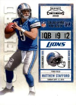 2010 Playoff Contenders #032 Matthew Stafford Front