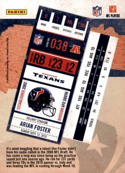 2010 Playoff Contenders #038 Arian Foster Back