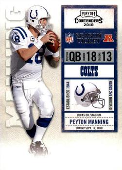 2010 Playoff Contenders #041 Peyton Manning Front
