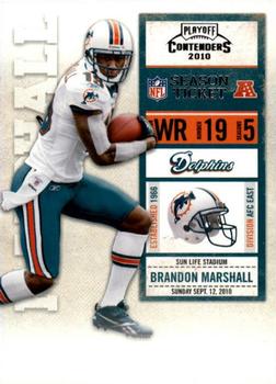 2010 Playoff Contenders #049 Brandon Marshall Front