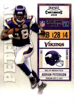 2010 Playoff Contenders #052 Adrian Peterson Front