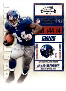 2010 Playoff Contenders #063 Ahmad Bradshaw Front