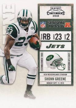 2010 Playoff Contenders #068 Shonn Greene Front