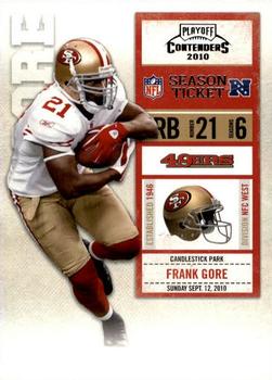 2010 Playoff Contenders #083 Frank Gore Front