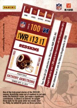 2010 Playoff Contenders #100 Anthony Armstrong Back