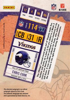 2010 Playoff Contenders #114 Chris Cook Back