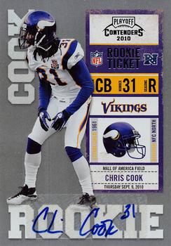 2010 Playoff Contenders #114 Chris Cook Front