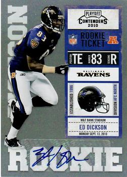 2010 Playoff Contenders #136 Ed Dickson Front